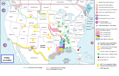 Map of Friday's War Effort